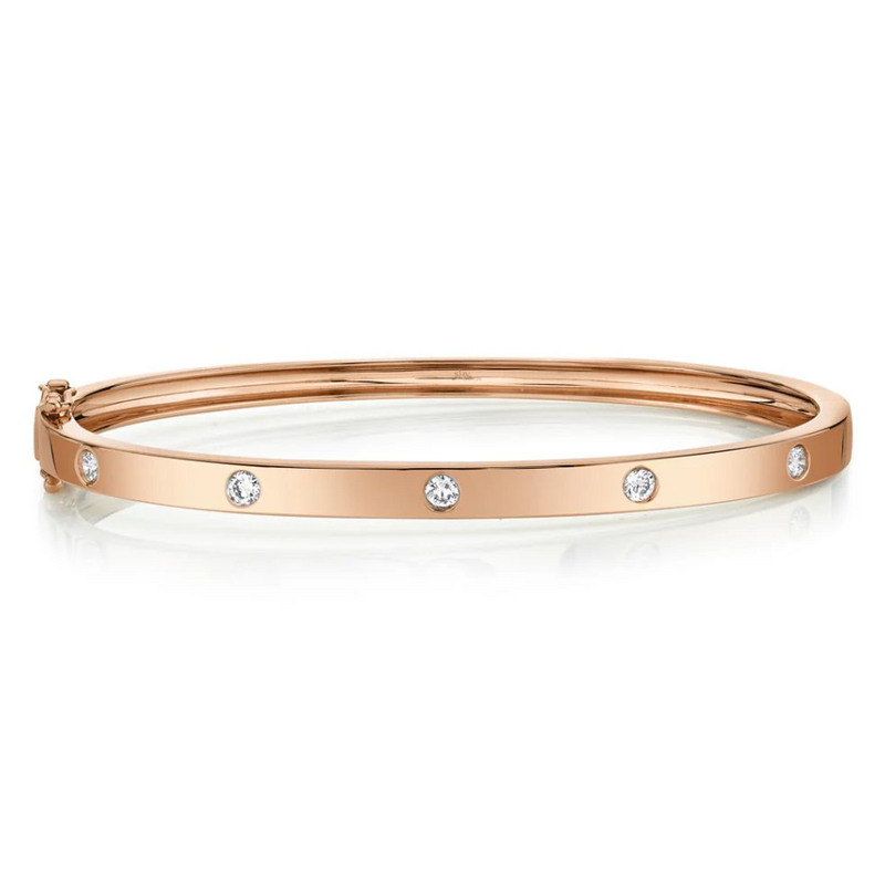 YELLOW GOLD DIAMOND BANGLE