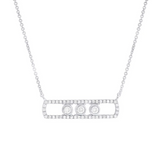 WHITE GOLD DIAMOND SLIDER BAR NECKLACE