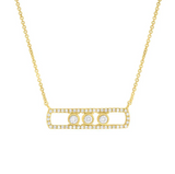 WHITE GOLD DIAMOND SLIDER BAR NECKLACE