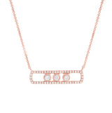 WHITE GOLD DIAMOND SLIDER BAR NECKLACE