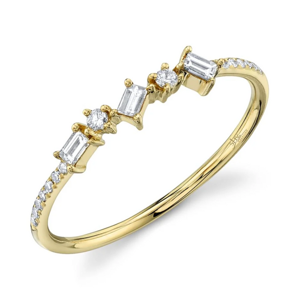 ROSE GOLD DIAMOND BAGUETTE RING