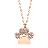 WHITE GOLD DIAMOND PAW NECKLACE