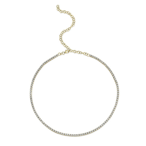 ROSE GOLD DIAMOND TENNIS NECKLACE