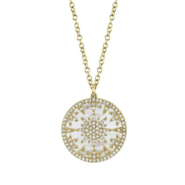 ROSE GOLD DIAMOND & MOTHER OF PEARL NECKLACE