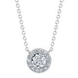 WHITE GOLD PENDANT DIAMOND NECKLACE