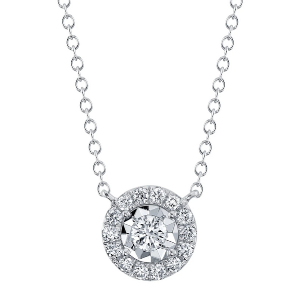 WHITE GOLD PENDANT DIAMOND NECKLACE