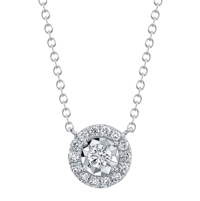 WHITE GOLD PENDANT DIAMOND NECKLACE