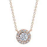 WHITE GOLD PENDANT DIAMOND NECKLACE