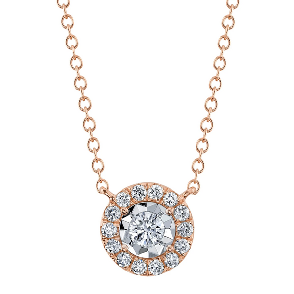 ROSE GOLD PENDANT DIAMOND NECKLACE