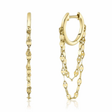 WHITE GOLD DIAMOND HUGGIE EARRING