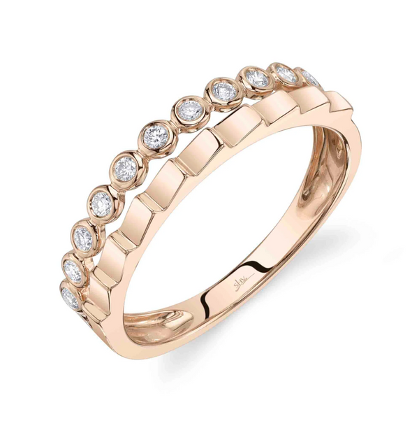 YELLOW GOLD DIAMOND BEZEL RING