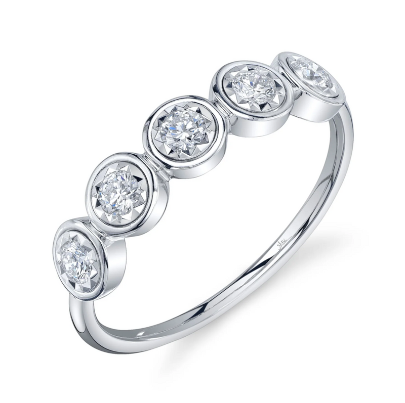 YELLOW GOLD DIAMOND BEZEL STELLA RING