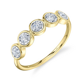 YELLOW GOLD DIAMOND BEZEL STELLA RING