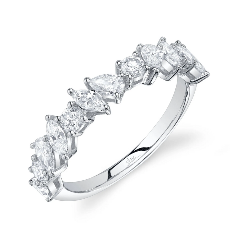 YELLOW GOLD DIAMOND MARQUISE PEAR ICY RING