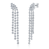 YELLOW GOLD DIAMOND FRINGE EARRING