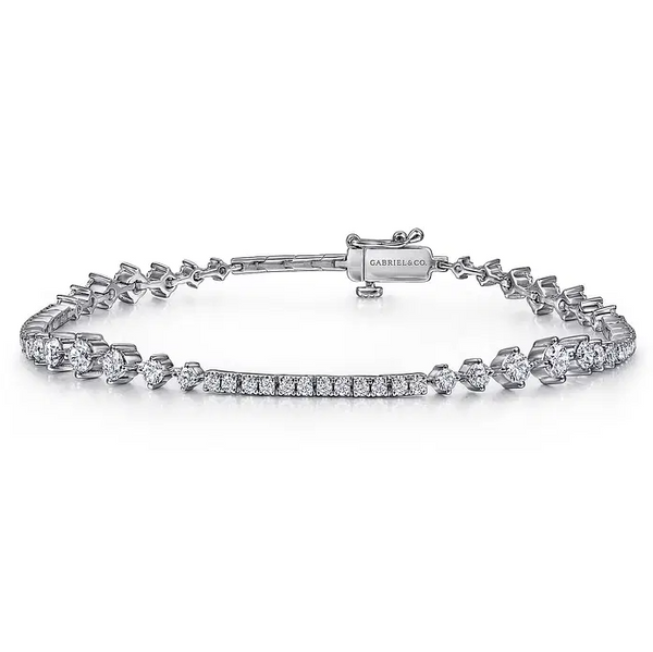 14K White Gold Diamond Tennis Bracelet