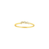 14K Yellow Gold Diamond Cluster Ring