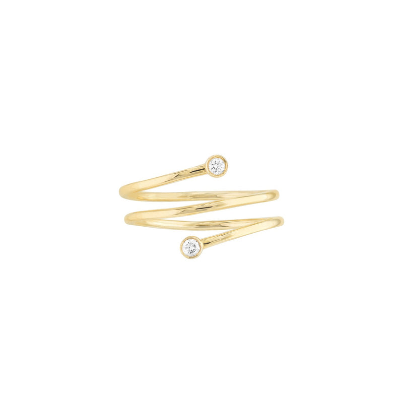 14K Yellow Gold Diamond Wrap Ring-Rings-Maurice's Jewelers-