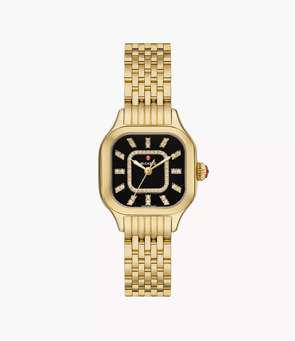 Michele Meggie 18K Gold-Plated Diamond Watch