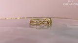 14K Yellow Gold Diamond Star Slider Ring