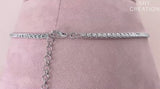14K White Gold Diamond Illusion Tennis Necklace