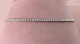 14K White Gold 0.95ct Diamond Tennis Adjustable Necklace