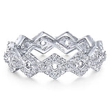 14K White Gold Diamond Fashion Stackable Eternity Band-Rings-gabriel & co-WHITE GOLD-