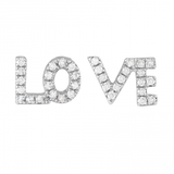 14K Rose Gold Diamond LOVE Earrings