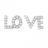 14K Yellow Gold Diamond LOVE Earrings-EARRINGS-superbell-White Gold-