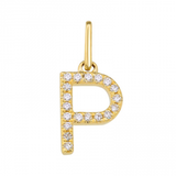 14K Yellow Gold Initial Diamond Initial Charm-Charms & Pendants-Maurice's Jewelers-