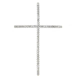 14K Yellow Gold Diamond Large Cross Necklace-Necklaces-lau international-