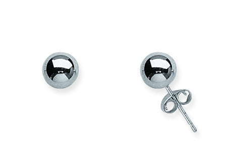 14K Yellow Gold 6mm Ball Stud Earrings-EARRINGS-Maurice's Jewelers-WHITE GOLD-