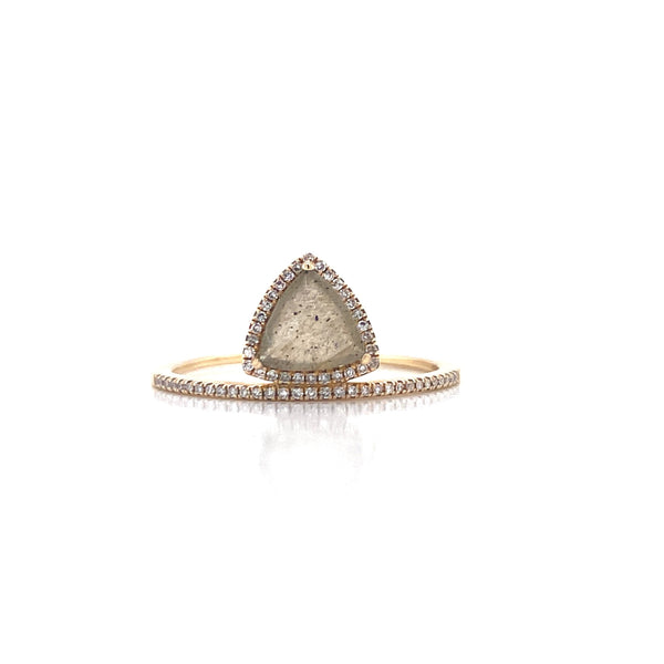 14K Yellow Gold Diamond Trapezoid Labradorite Ring-Rings-majolie-