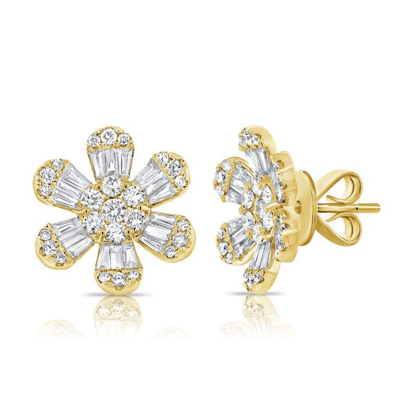 14K Yellow Gold Extra Large Flower Earrings-Earrings-Maurice's Jewelers-