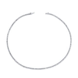 14K White Gold Diamond Tennis Necklace