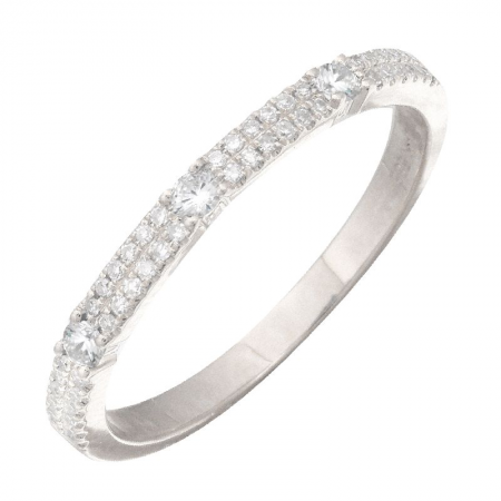 14K White Gold Diamond Stacking Ring-Rings-Maurice's Jewelers-WHITE GOLD-