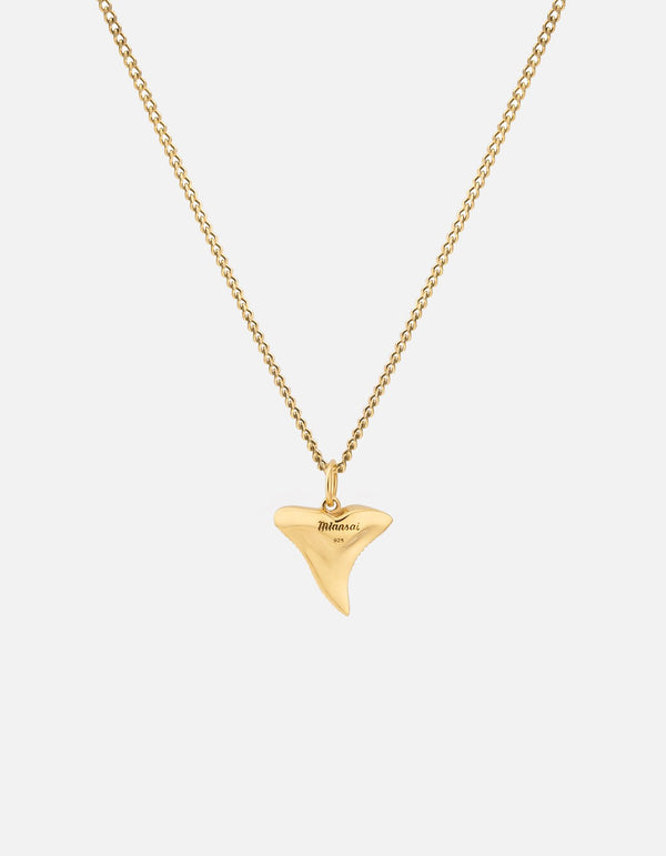 Shark Tooth Necklace, Gold Vermeil, Polished 24"-MENS NECKLACE-miansai-