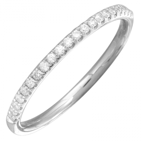 14K Yellow Gold Diamond Halfway Band