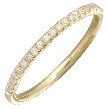 14K White Gold Diamond Halfway Band