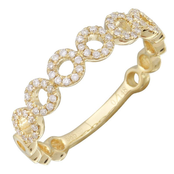 14K Yellow Gold Diamond Ring-Rings-superbell-