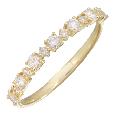 14k Yellow Gold Diamond Stacking Ring-Rings-superbell-