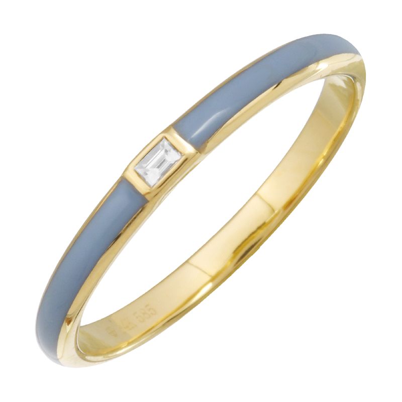14k Yellow Gold Dusk namel & Diamond Ring-Rings-superbell-
