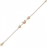 14K Yellow Gold Diamond Triple Butterfly Bracelet-Bracelets-Maurice's Jewelers-ROSE GOLD-