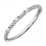 14K White Gold Diamond Stackable Band-Rings-Maurice's Jewelers-WHITE GOLD-