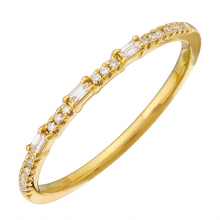 14K White Gold Diamond Stackable Band-Rings-Maurice's Jewelers-YELLOW GOLD-