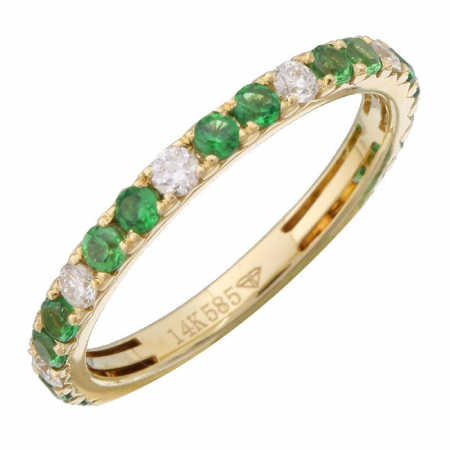 14K Yellow Gold Tsavorite Ring