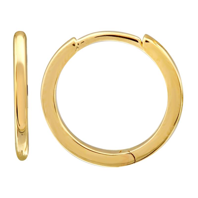 14k Yellow Gold Eternity Mini Round Huggies-EARRINGS-Maurice's Jewelers-