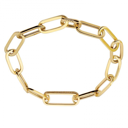 14K Yellow Gold Diamond Link Bracelet