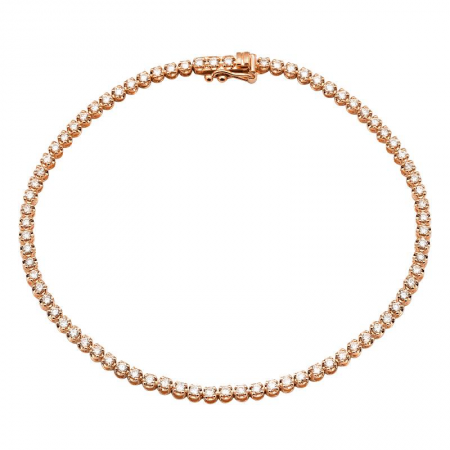 14K Rose Gold 1.00ct Diamond Tennis Bracelet-Bracelets-Maurice's Jewelers-ROSE GOLD-