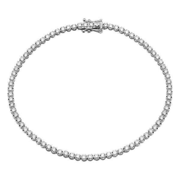 14K White Gold 1.00ct Diamond Tennis Bracelet